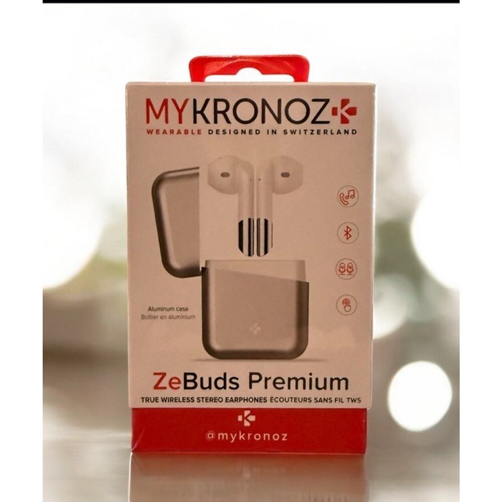 MYKRONOZ ZeBuds Premium Wireless Bluetooth Stereo Headphones NIB/SEALED